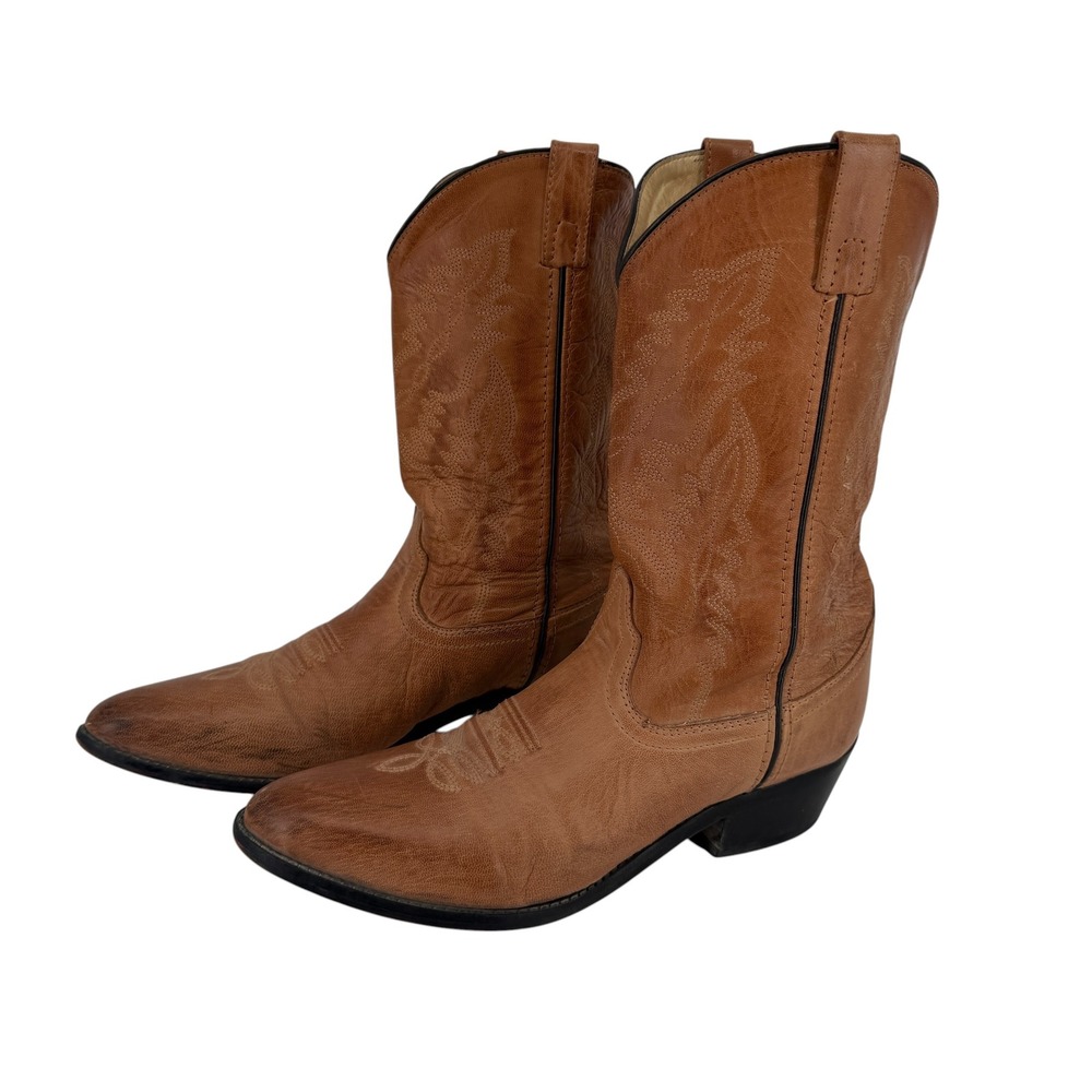 Smoky Mountain Boots Women 10 M Tan Brown Leather Western Cowgirl Pointed Toe